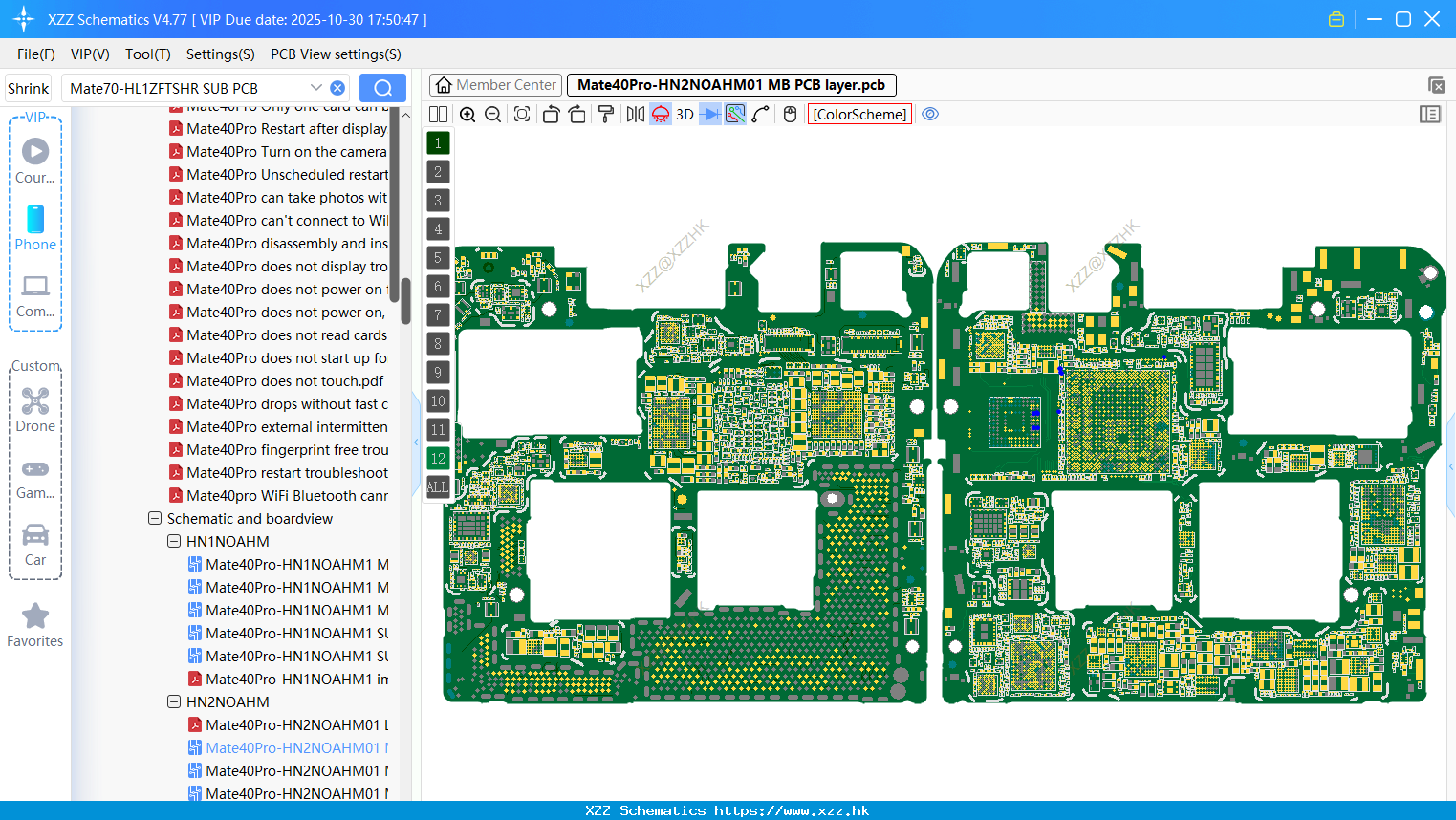 Huawei Mate40Pro-HN2NOAHM01 MB PCB Layer